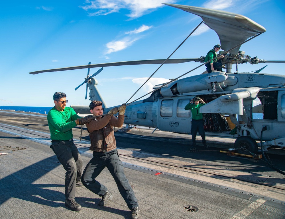 The Harry S. Truman Carrier Strike Group is on a scheduled deployment in the U.S. Naval Forces Europe area of operations, employed by U.S. Sixth Fleet to defend U.S., allied and partner interests.