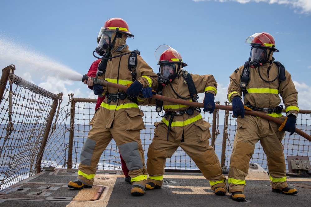 The USS Bainbridge is on a scheduled deployment in the U.S. Naval Forces Europe area of operations, employed by U.S. Sixth Fleet to defend U.S., Allied and Partner interests.