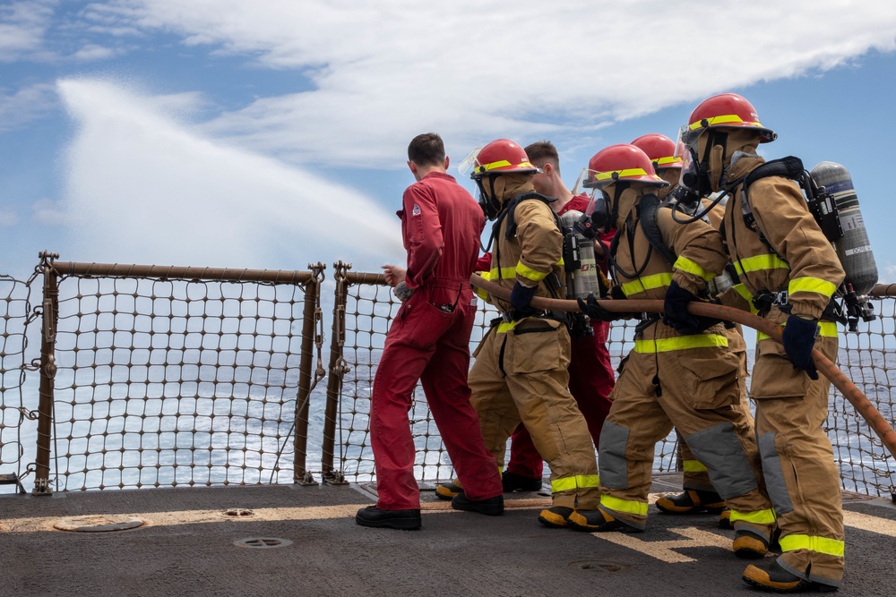 The USS Bainbridge is on a scheduled deployment in the U.S. Naval Forces Europe area of operations, employed by U.S. Sixth Fleet to defend U.S., Allied and Partner interests.