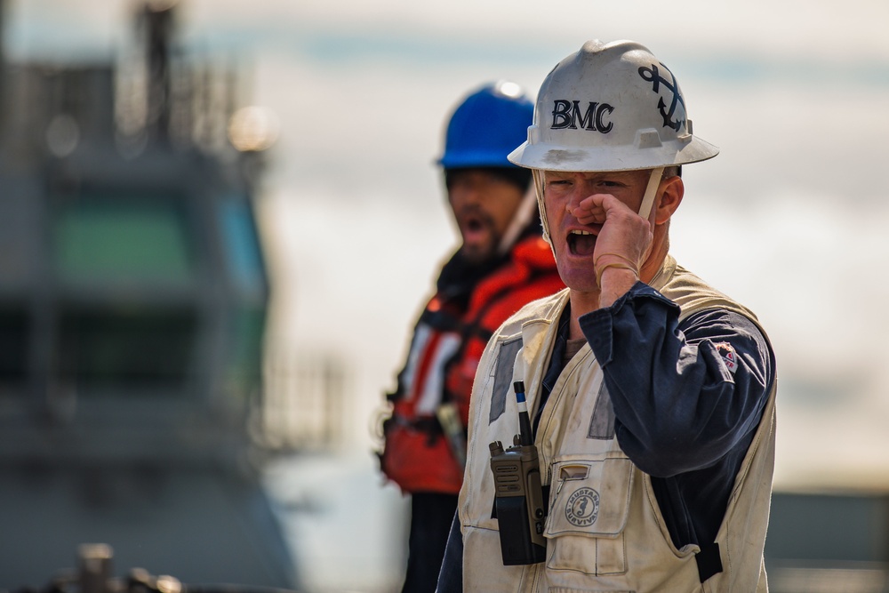 USS Paul Ignatius (DDG 117) Conducts RAS with British RFA Tiderace (A137)