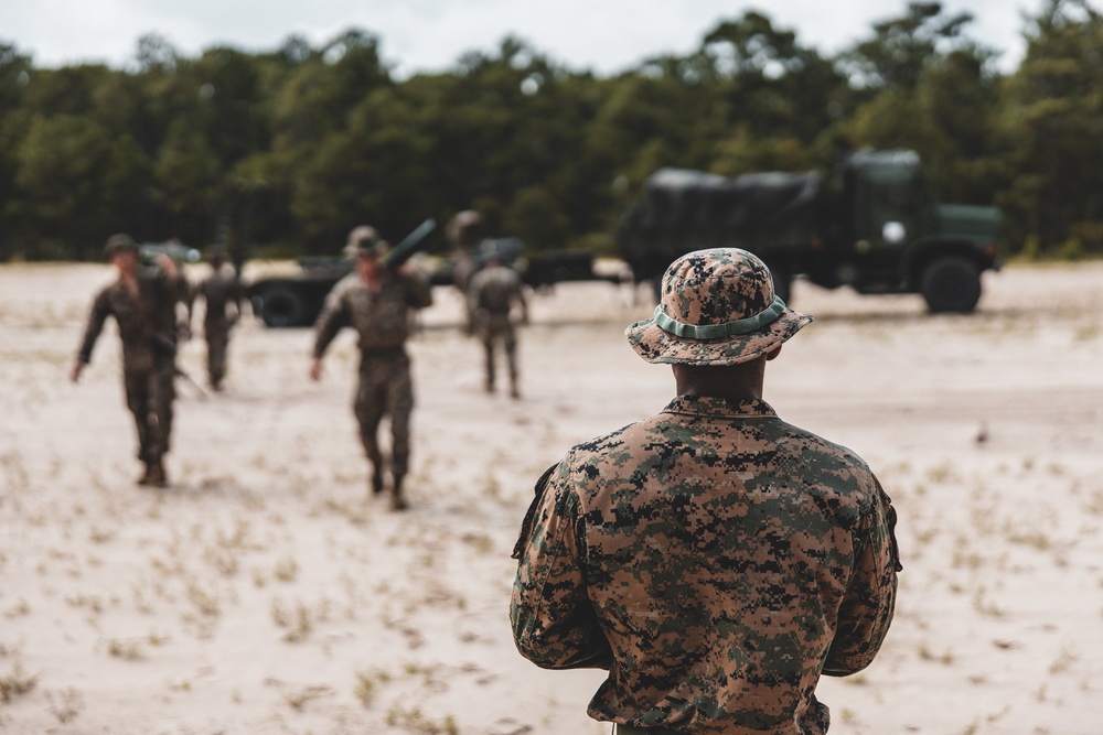 Combat Logistics Battalion 22 constructs a demolition range during its Marine Corps Combat Readiness Evaluation (Day 4)