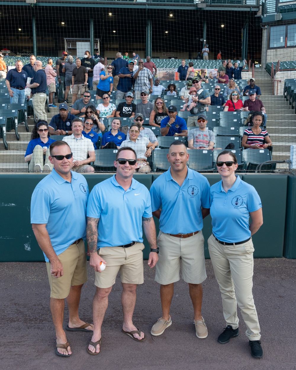 ANG OAY Airmen Throw Bowie Baysox Ceremonial First Pitch