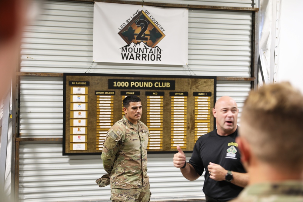 The Strongest Soldier in 2nd Stryker Brigade Combat Team Reenlists