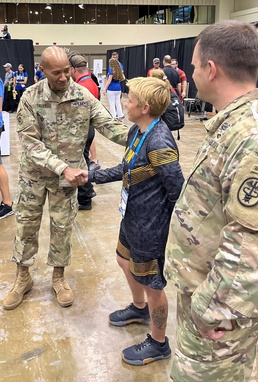 MEDCoE commanding general helps TRADOC support athletes during the 2022 DoD Warrior Games
