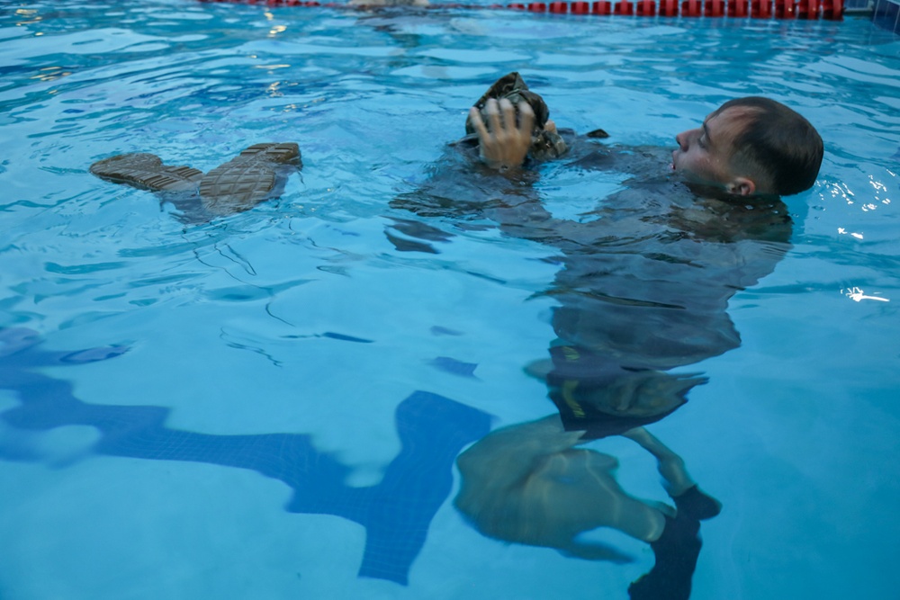 Headquarters and Headquarters Dives Into Pool PT