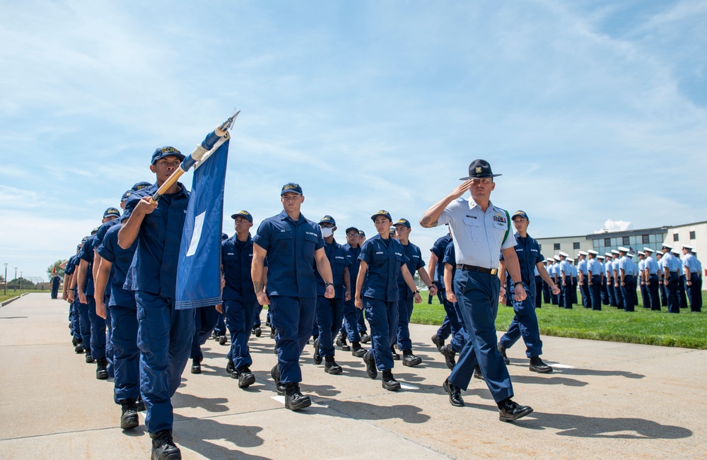 Recruit Company Papa-202 Participates in Mike-202 Graduation Ceremony at U.S. Coast Guard Training Center Cape May