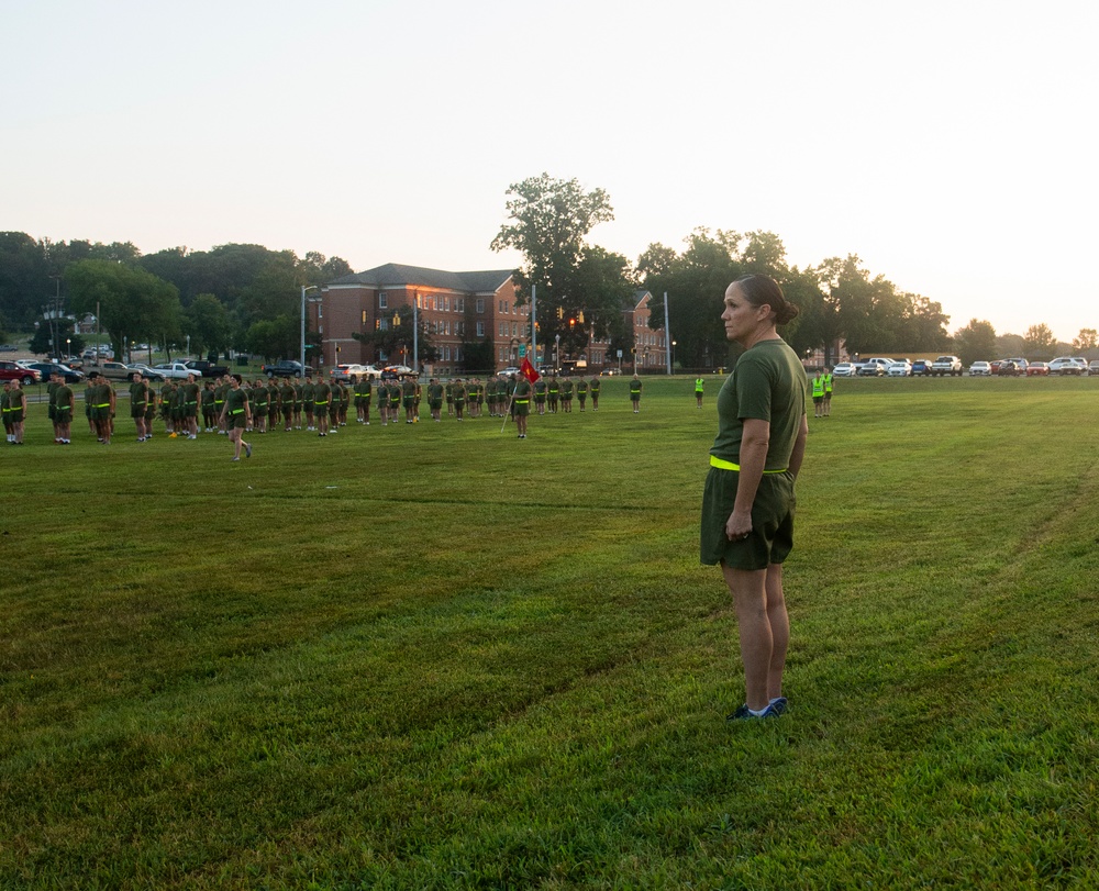 Security Battalion Conducts Unit Formation Run