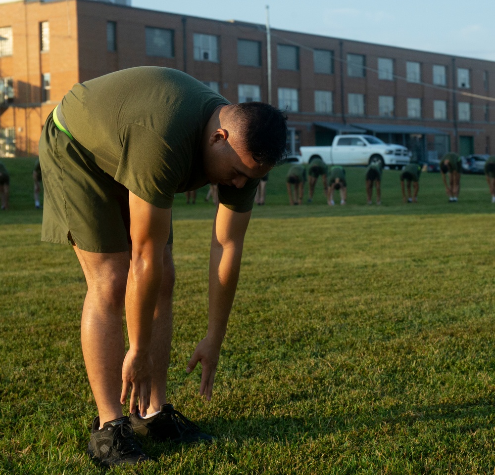 Security Battalion Conducts Unit Formation Run