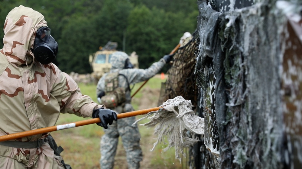 Mustang Squadron conducts joint decontamination exercise