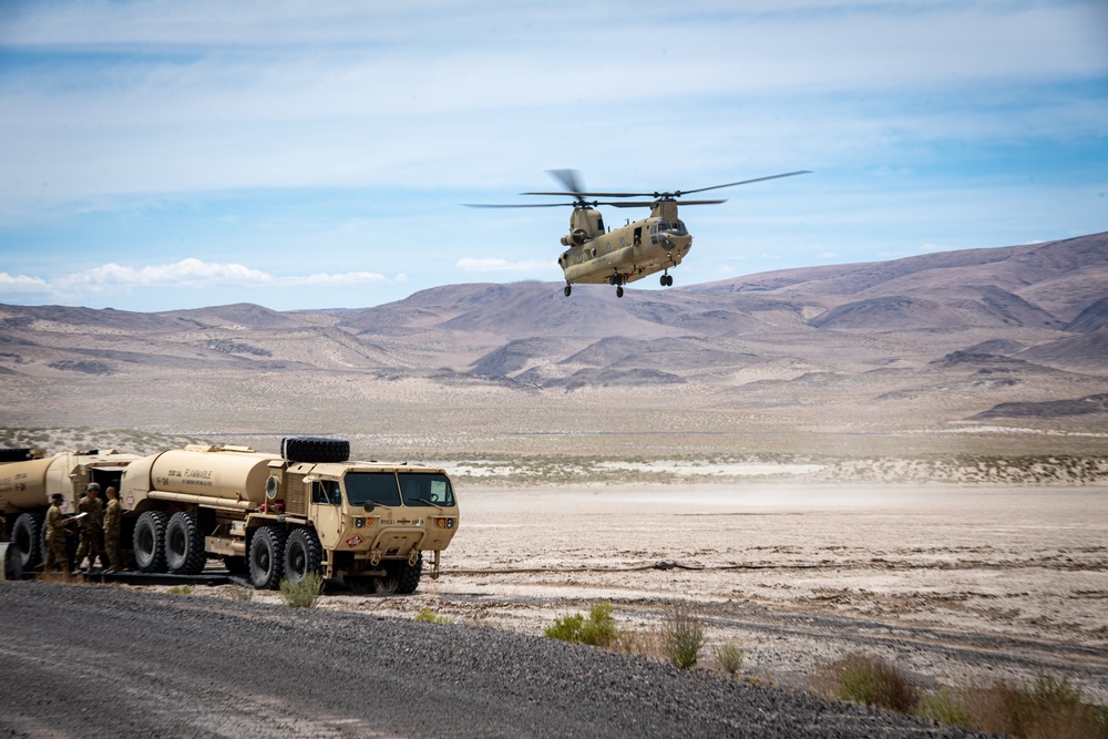 Nevada Guard CH-47 FARP training