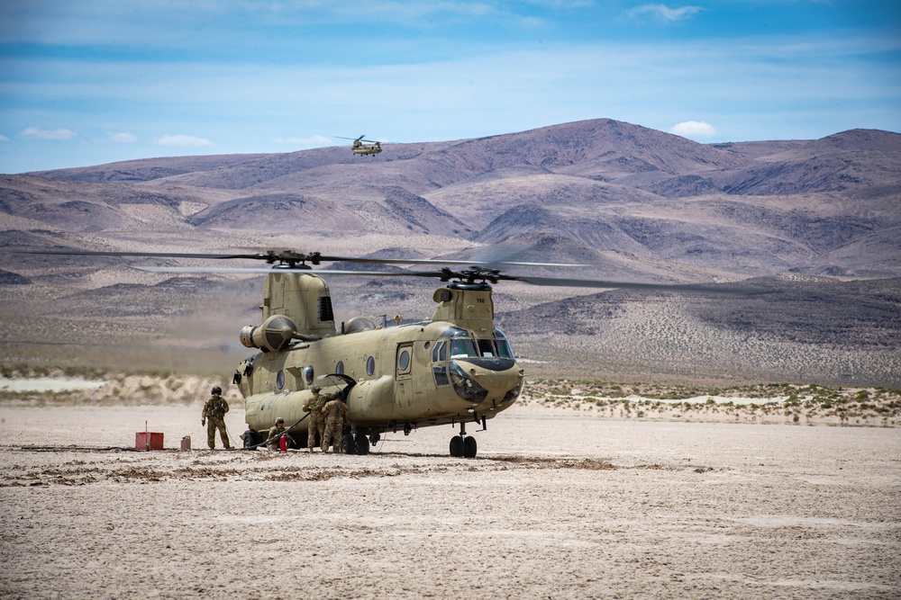 Nevada Guard CH-47 FARP training