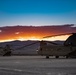 Nevada sunset over a CH-47 Chinook