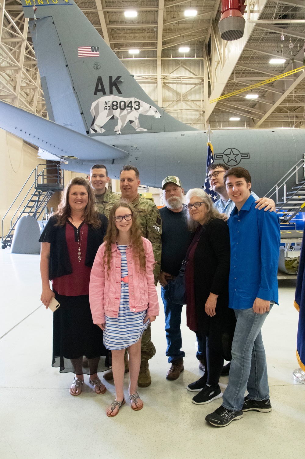 168th Wing's newest Senior Master Sgt. surrounded by family