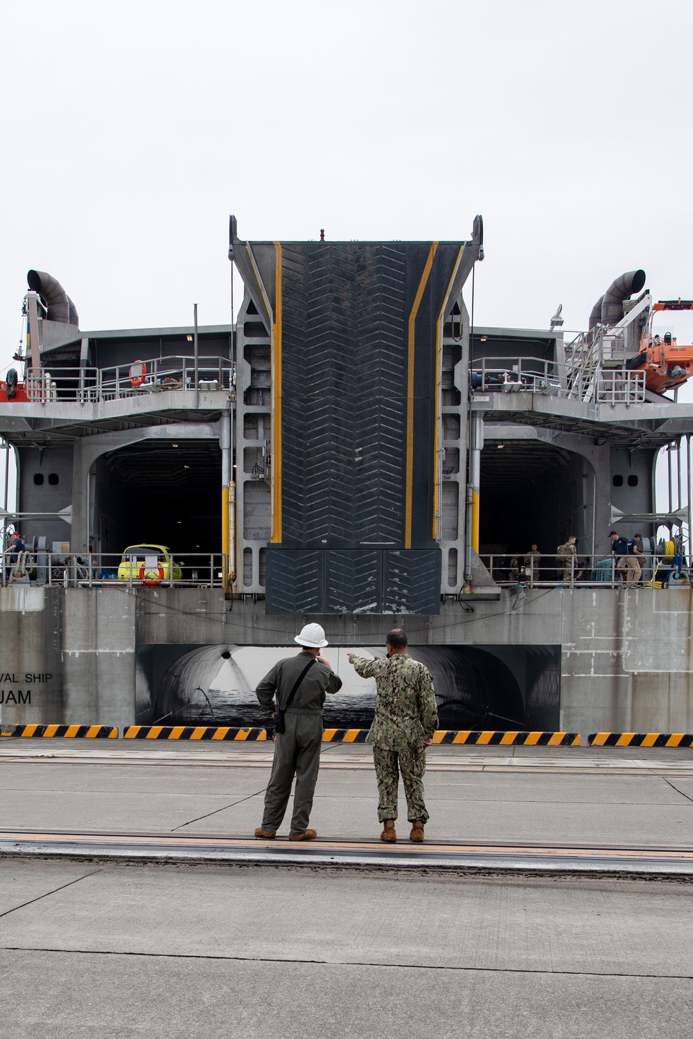 USNS Guam (T-HST-1) docks at MCAS Iwakuni in support of Exercise Orient Shield 22