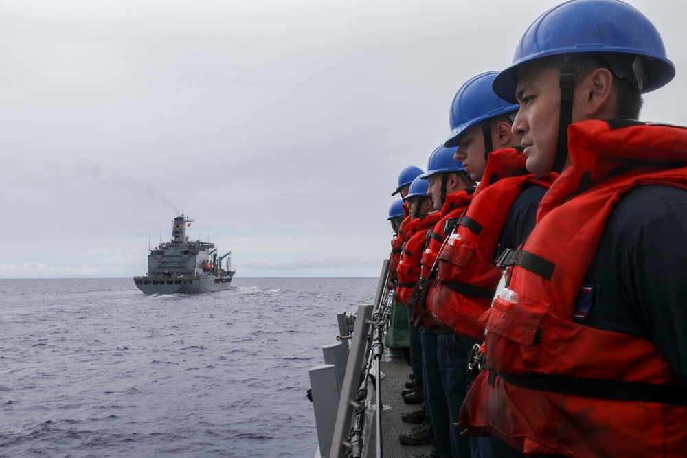 USS Barry (DDG 52) Conducts Replenishment-at-Sea with USNS Yukon (T-AO 202)