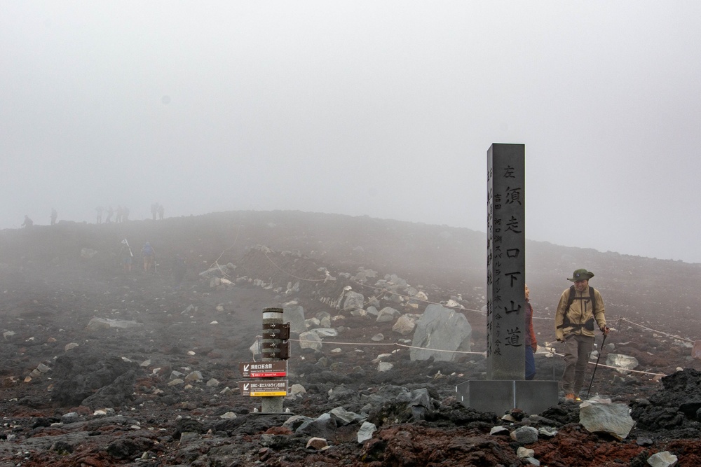 USS Ronald Reagan (CVN 76) Sailors hike Mount Fuji
