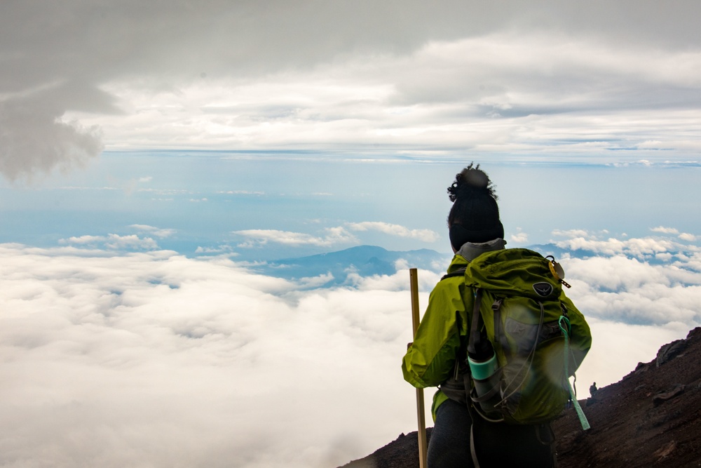 USS Ronald Reagan (CVN 76) Sailors hike Mount Fuji