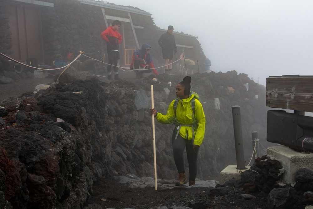 USS Ronald Reagan (CVN 76) Sailors hike Mount Fuji