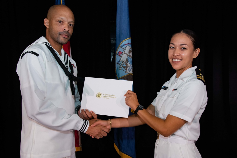 Naturalizaion Ceremony onboard CFAY, Aug. 25, 2022