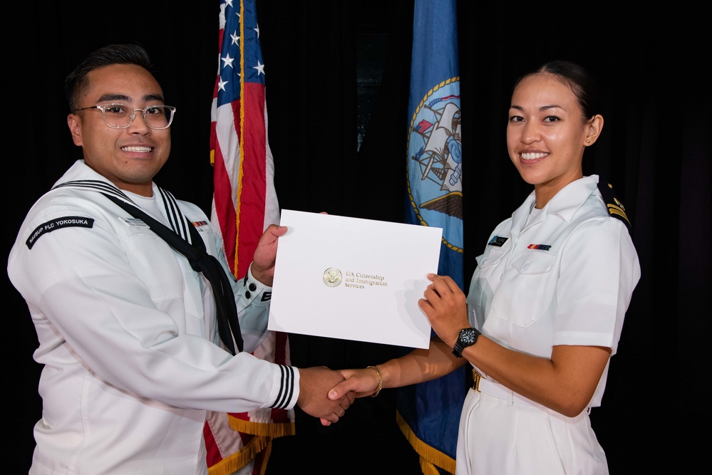 Naturalizaion Ceremony onboard CFAY, Aug. 25, 2022
