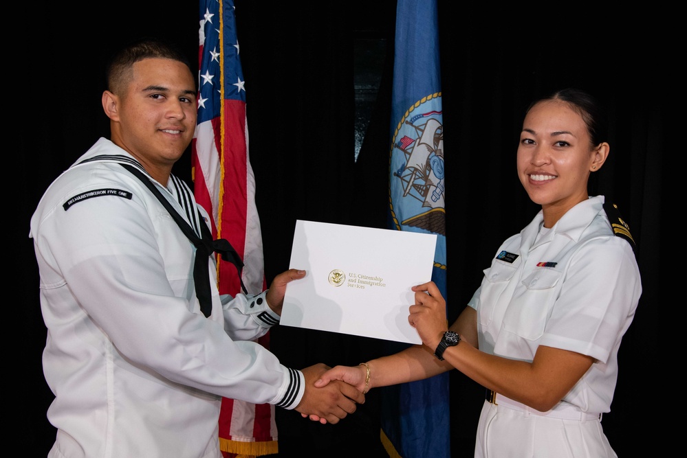 Naturalizaion Ceremony onboard CFAY, Aug. 25, 2022