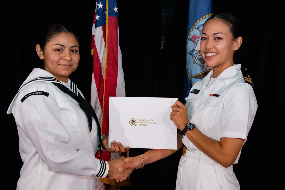 Naturalizaion Ceremony onboard CFAY, Aug. 25, 2022