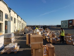 NAVSUP, mission partners support combat logistics force vessel's first port visit in Scotland