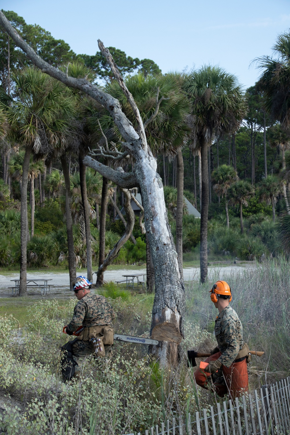 Marine Wing Support Squadron Engineer Company at Hunting Island