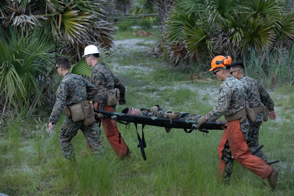 Marine Wing Support Squadron Engineer Company at Hunting Island