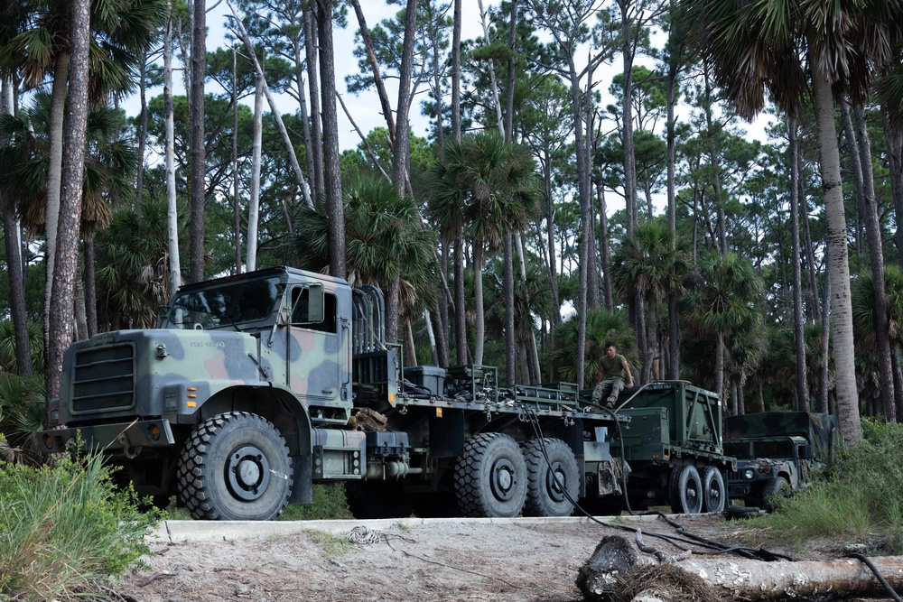 Marine Wing Support Squadron Engineer Company at Hunting Island