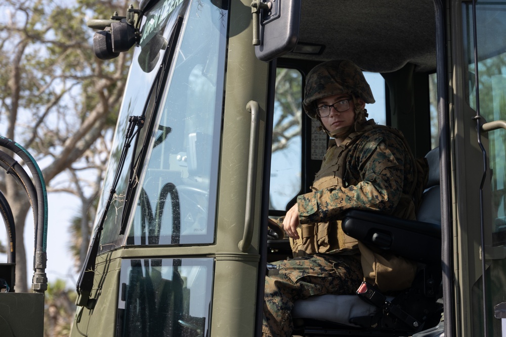 Marine Wing Support Squadron Engineer Company at Hunting Island