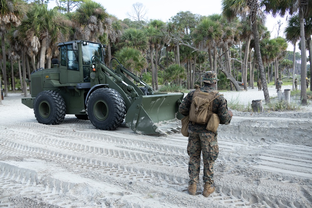 Marine Wing Support Squadron Engineer Company at Hunting Island