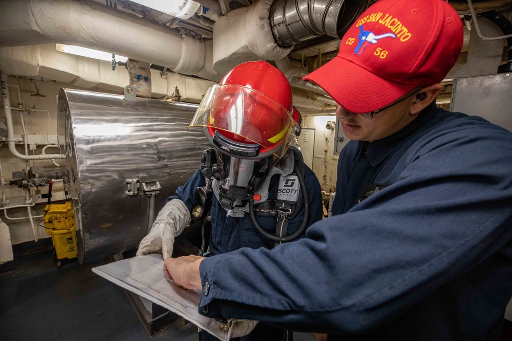 USS San Jacinto Damage Control Training