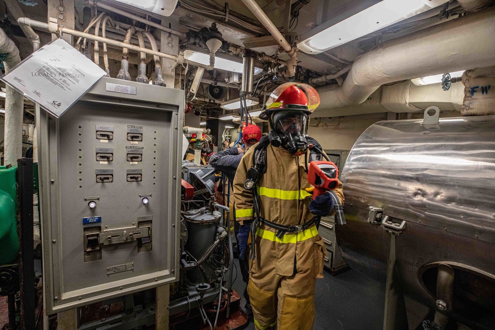 USS San Jacinto Damage Control Training