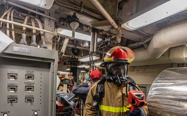 USS San Jacinto Damage Control Training