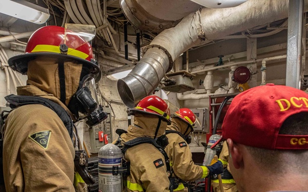 USS San Jacinto Damage Control Training