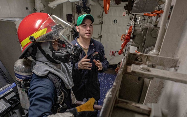 USS San Jacinto Damage Control Training