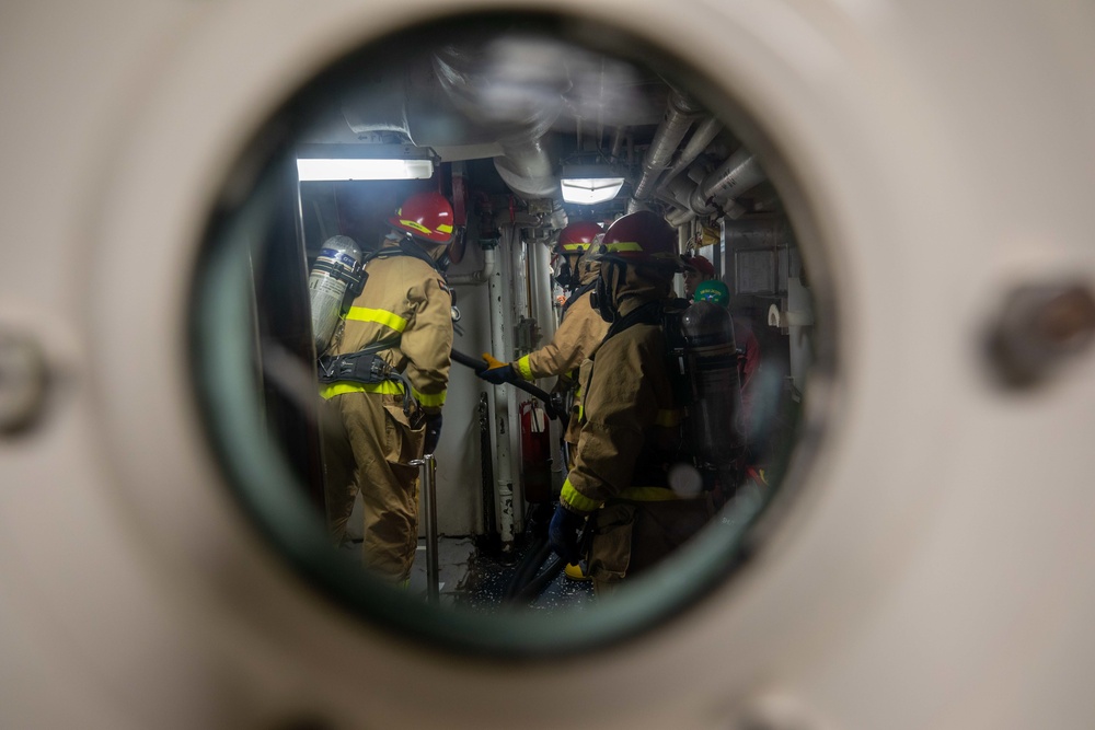 USS San Jacinto Damage Control Training