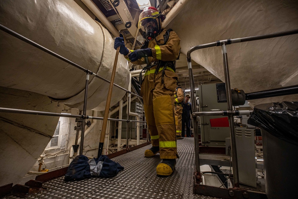 USS San Jacinto Damage Control Training