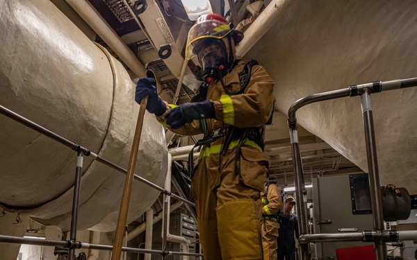 USS San Jacinto Damage Control Training