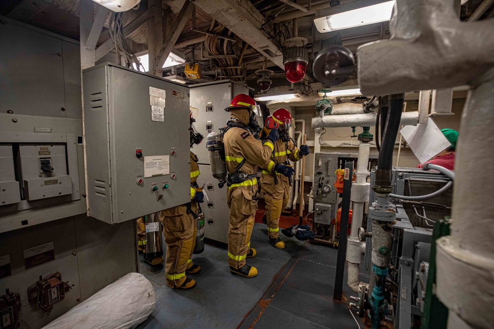 USS San Jacinto Damage Control Training