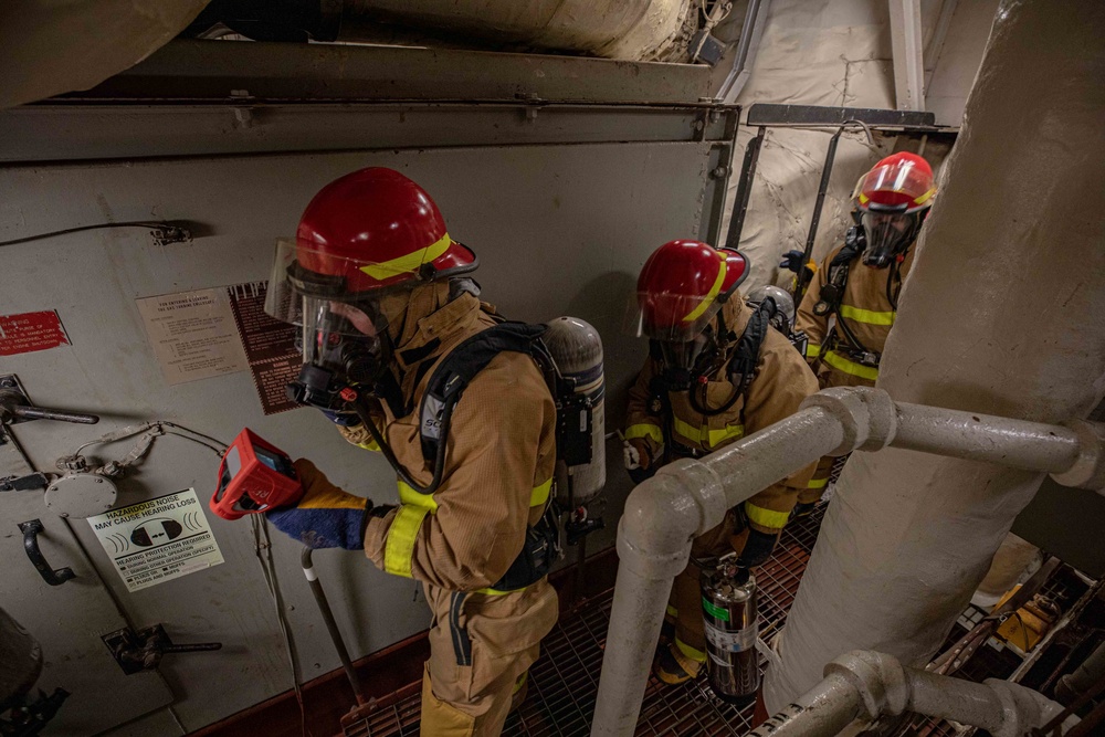 USS San Jacinto Damage Control Training