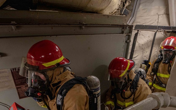 USS San Jacinto Damage Control Training