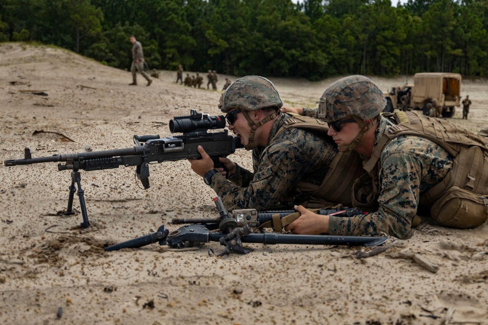 Combat Logistics Battalion 22 conducts a live demolition range during its Marine Corps Combat Readiness Evaluation (Day 5)