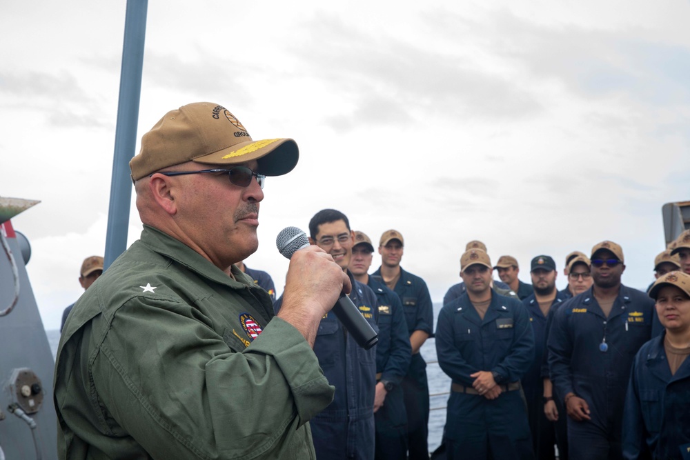 Rear Adm. Dennis Velez Visits USS Farragut (DDG 99)