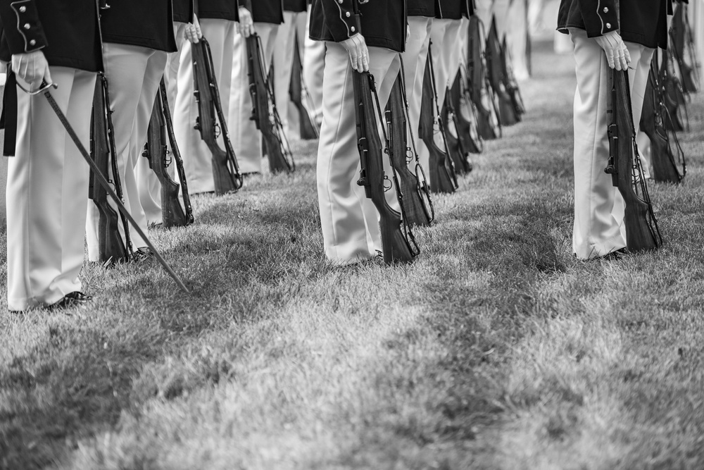 Military Funeral Honors with Funeral Escort are Conducted for Medal of Honor Recipient U.S. Marine Corps Sgt. Maj. John Canley in Section 60