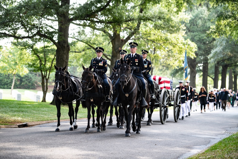 Military Funeral Honors with Funeral Escort are Conducted for Medal of Honor Recipient U.S. Marine Corps Sgt. Maj. John Canley in Section 60