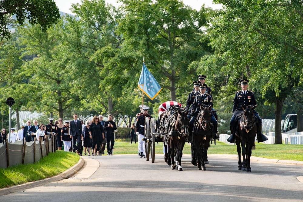 Military Funeral Honors with Funeral Escort are Conducted for Medal of Honor Recipient U.S. Marine Corps Sgt. Maj. John Canley in Section 60