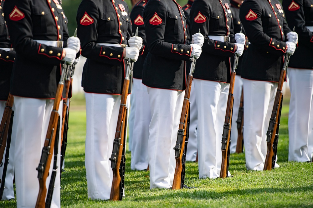 Military Funeral Honors with Funeral Escort are Conducted for Medal of Honor Recipient U.S. Marine Corps Sgt. Maj. John Canley in Section 60