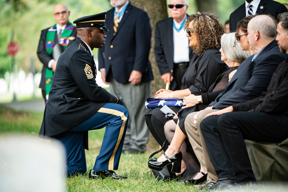 Military Funeral Honors with Funeral Escort are Conducted for Medal of Honor Recipient U.S. Marine Corps Sgt. Maj. John Canley in Section 60